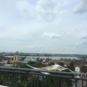 Über Den Dächern Von Hamburg Mit Blick Auf Die Außenalster